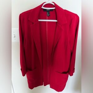 Red mid length blazer​
